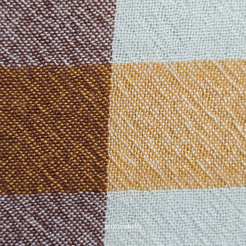 NWOT Burberry Merino Wool Square Scarf with Fringe Tan Brown & Cream - Picture 6 of 14